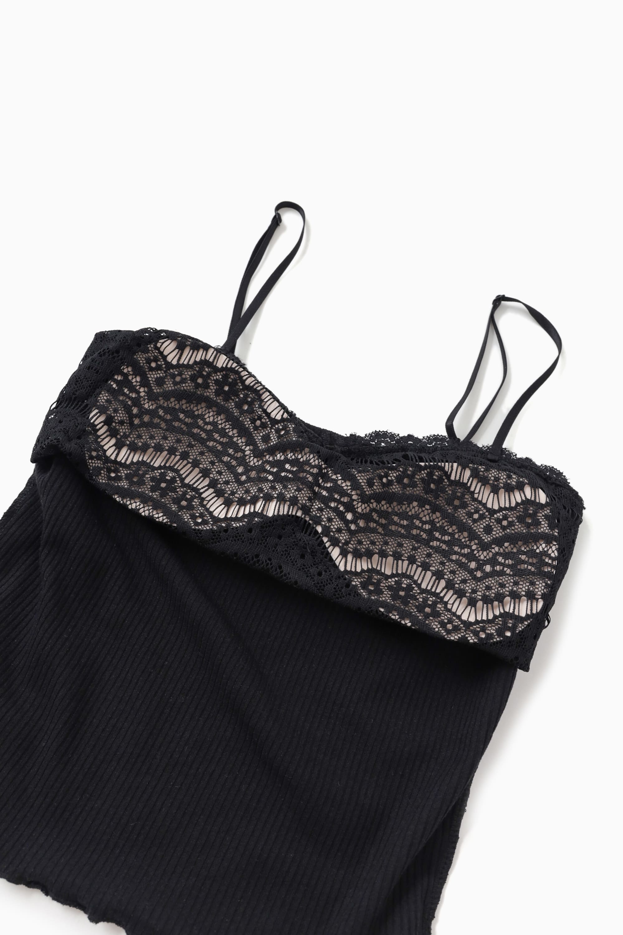 Colouring lace cap sleeveless (Black)