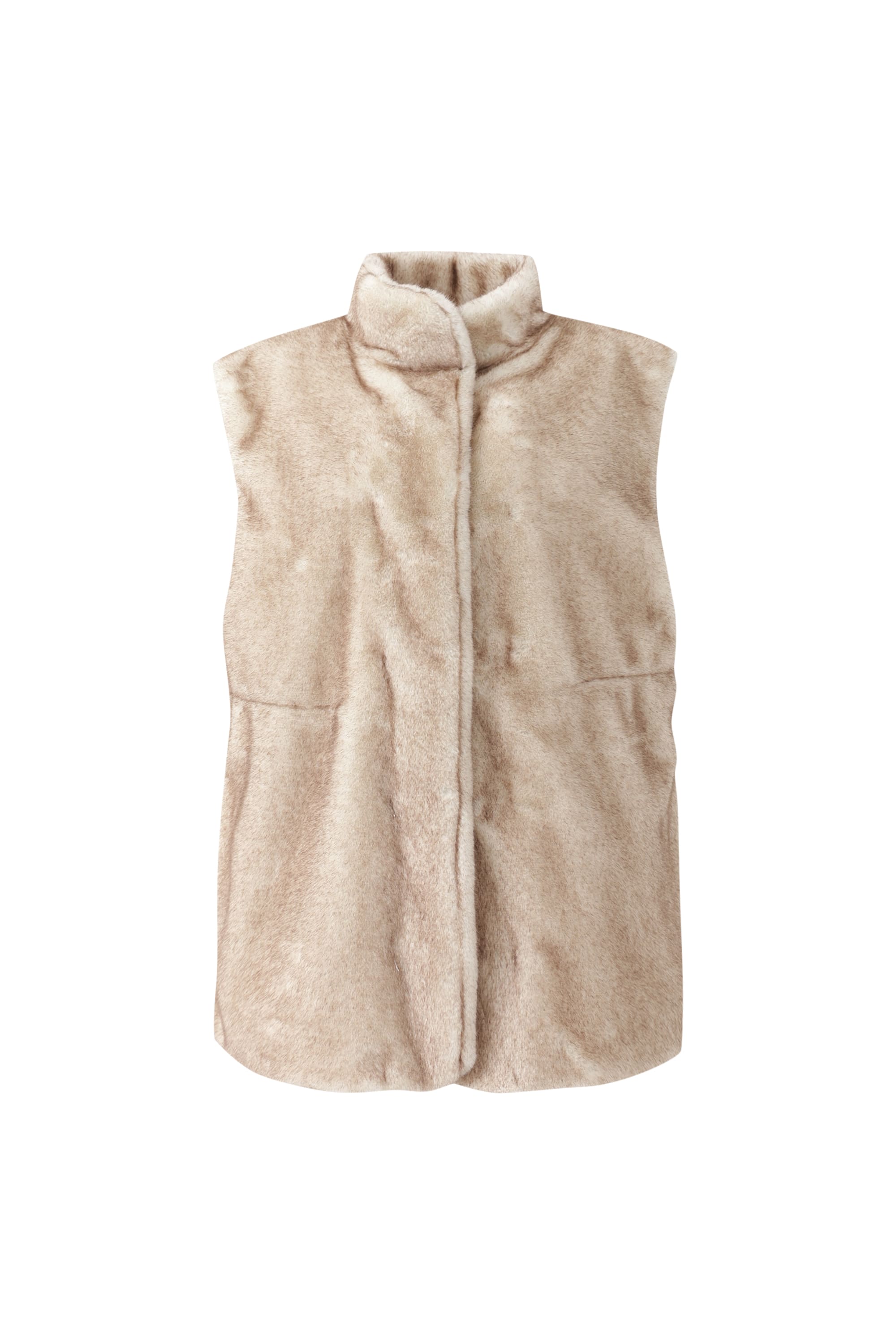 Eco soft fur vest (Brush ivory)