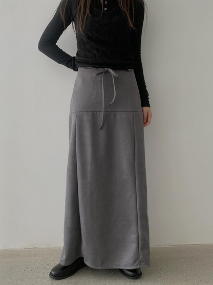 Like suede maxi skirt