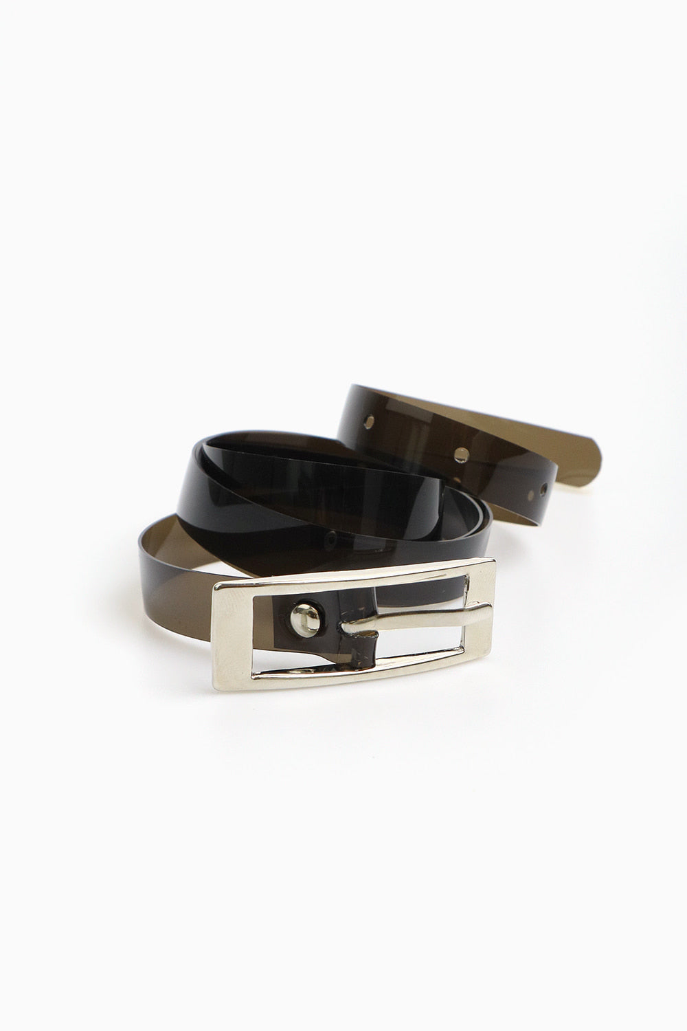 Square pvc belt (Clear black)