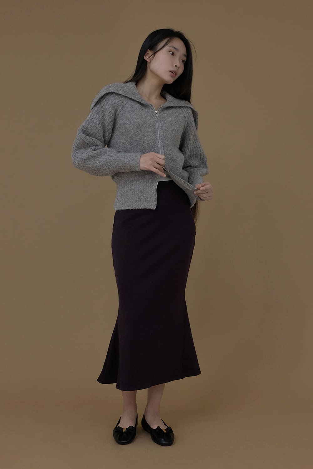 Signature mermaid skirt (Burgundy)