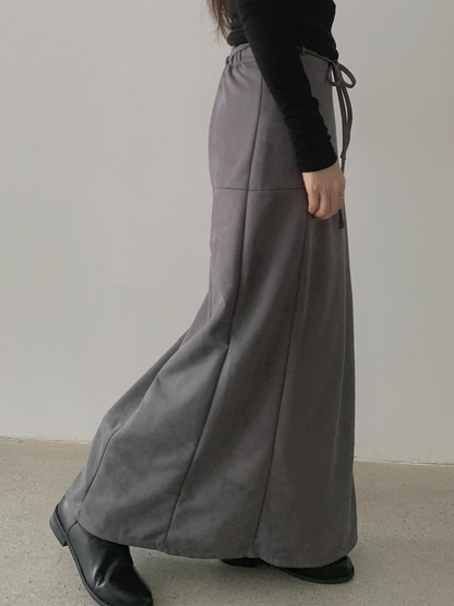 Like suede maxi skirt