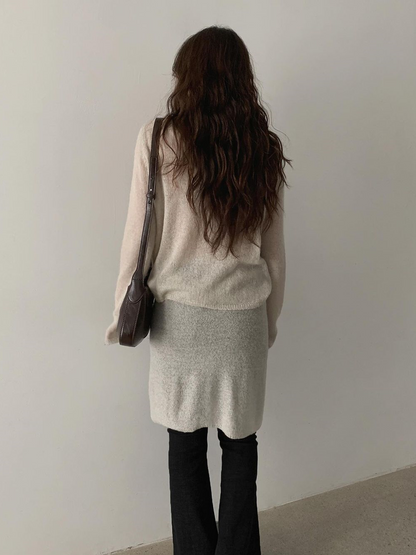 Alpaca boat neck knit