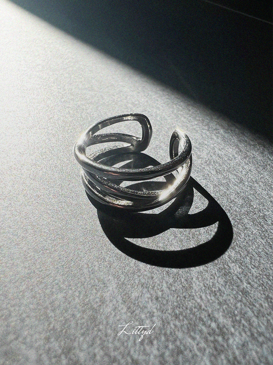 Cross design ring (surgical stainless steel)