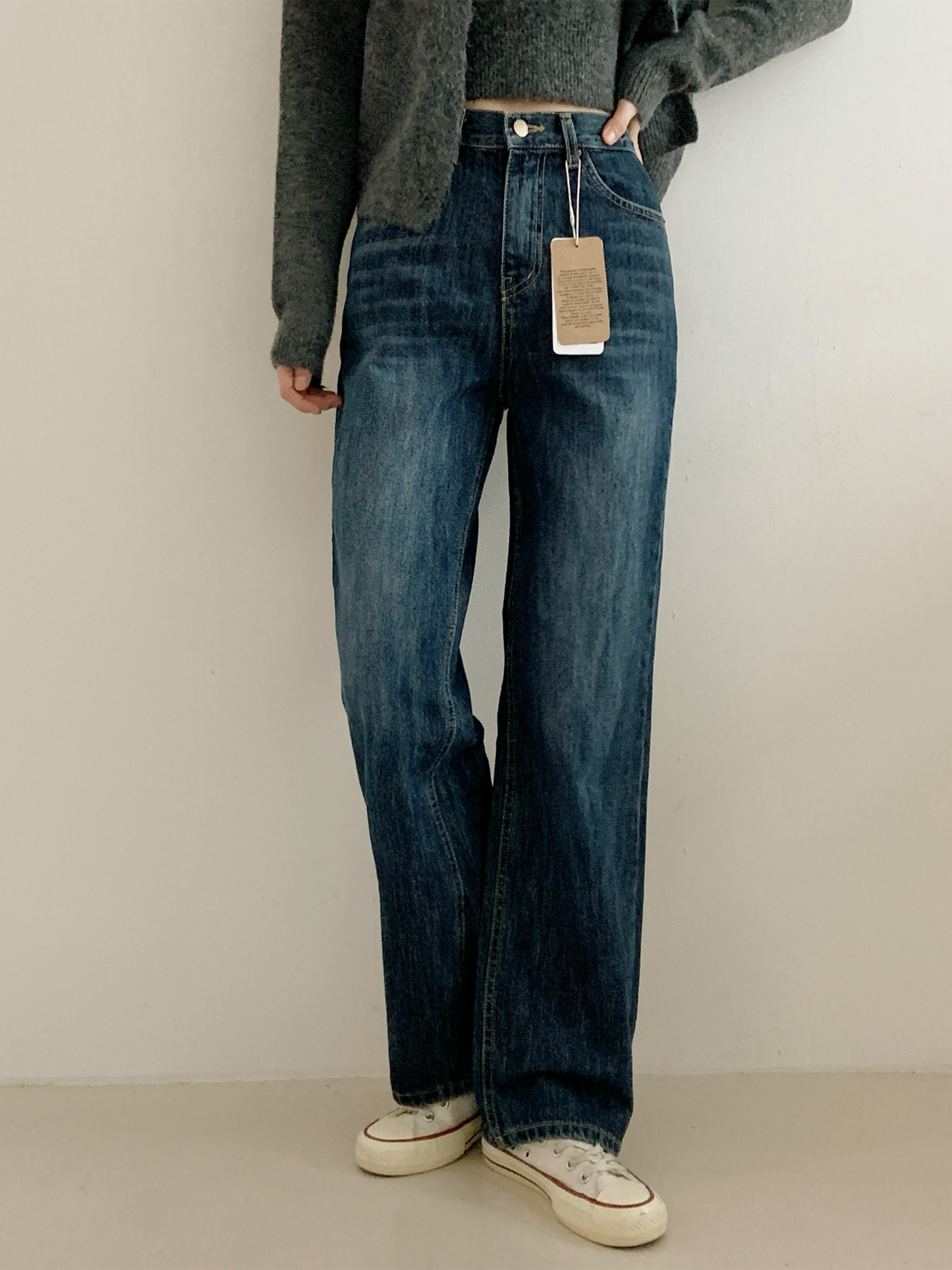 Straight wide fit jumbo denim