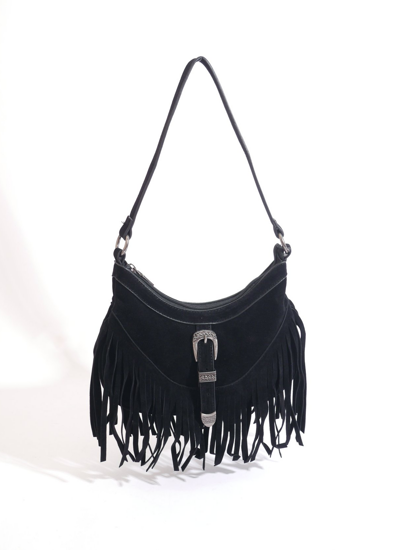 Tassel suede bag