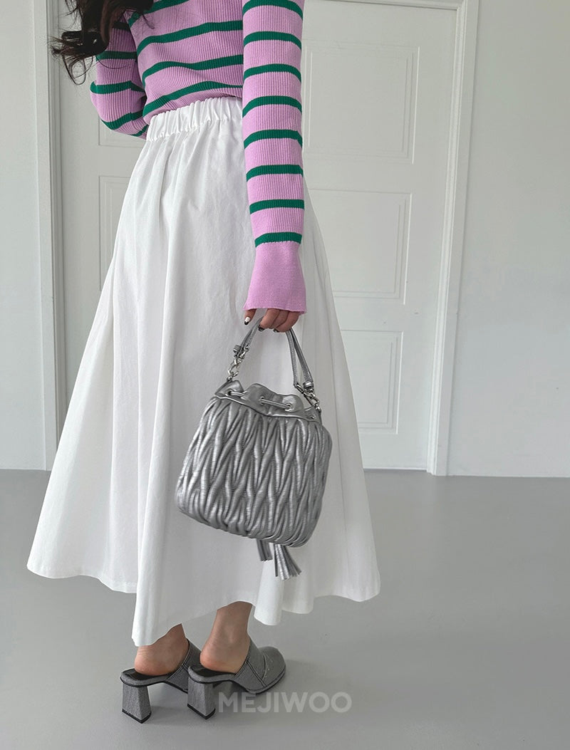 Cotton rich hool skirt